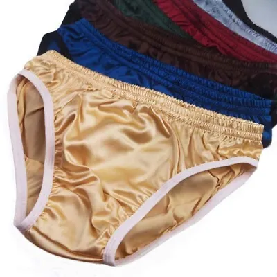 Mens Silk Briefs Bikinis 19 Momme Stretch Silk  Underwear SisterSilk S~4XL • $17.99