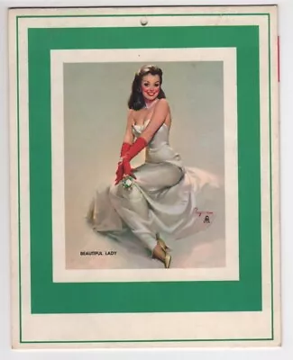 BEAUTIFUL LADY Gil Elvgren Vintage Pin Up Pocket Calendar Orig Dec.1969 • $16.95