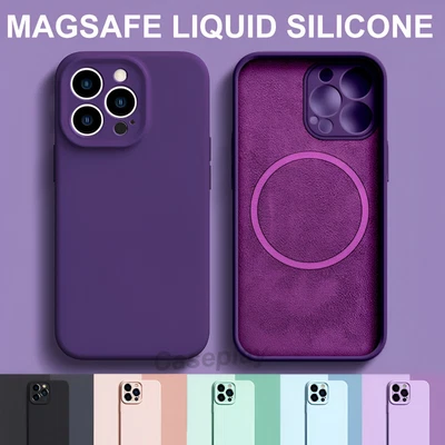 $5.99 • Buy Fr IPhone 14 Pro Max Plus 13 12 11 Liquid Silicone Shockproof Magsafe Case Cover