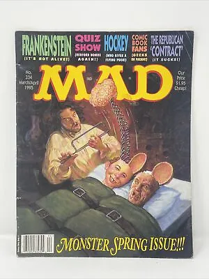 Mad Magazine March 1995 No. 334 Frankenstein Monster Spring • $9.87