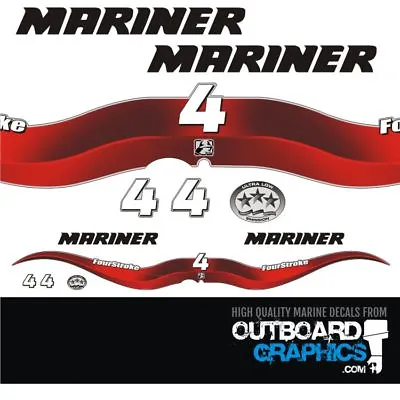 Mariner 4hp 4 Stroke Outboard Decals/sticker Kit With EPA Decal • $38.02