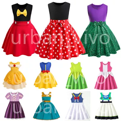 Kids Girls Party Dress Fancy Dress Up Role Play Costume Princes Cosplay Skirts • £10.49