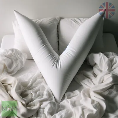 Modern V Shaped Cushion Pillow Support White 3 Sizes Or Custom • £3.49