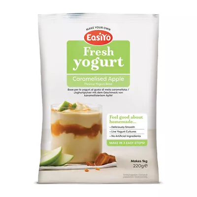 Easiyo Caramelised Apple Yogurt 220g Sachet - Makes 1 Litre Using EasiYo Maker • £5.25