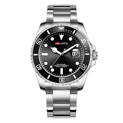 Luxury ARLANCH Mens Watch Quartz Chronometer Analog Sports Watch + Gift Box • £17.99