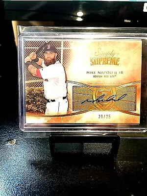 2014 Mike Napoli #14/35 Topps Simply Supreme Gold Auto #ssu-mn. Gem • $35