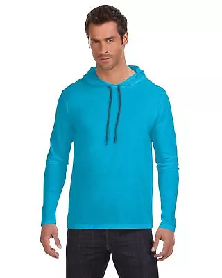 Gildan 100% Cotton Lightweight Long Sleeve Hooded T-Shirt M-987AN • $12.27