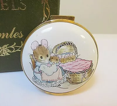 $70 • Buy Crummles Enamel Box Beatrix Potter Hunca Munca With Cradle