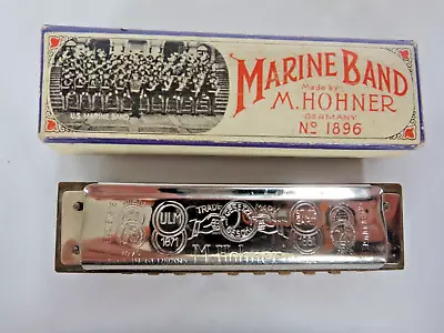 Vintage M. Hohner Marine Band Harmonica No. 1896 - Key Of C Original Box • $11.99