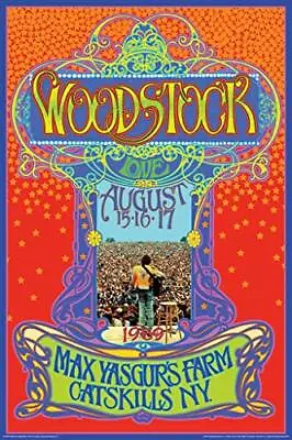 $13.49 • Buy Woodstock Max Yasgurs Farm Concert Poster 24x36 Inch