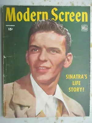 Modern Screen - Movie Fan Magazine - September 1944 Frank Sinatra Cover • $6.49