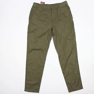 Eddie Bauer Ripstop Utility Pants Army Green Stretch Pockets NWT Mens 34/32 • $24.99