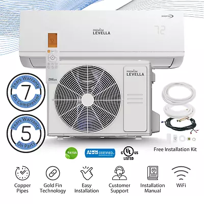 12000 BTU 21 SEER2 Ductless Mini-Split Inverter WIFI Included  Only Cold  110V. • $552