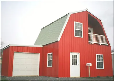 INSULATED!  Galvanized STEEL GAMBREL BUILDING KIT CABIN-can Add Garage Later • $32895