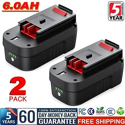 2pack 18V 6.0Ah Li-Ion Battery For Black And Decker HPB18 HPB18-OPE 18Volt Tool • $48.99