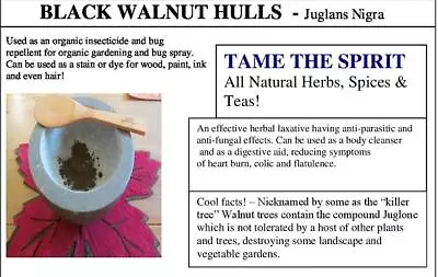 Black Walnut Hull - Finely Powdered Wild Harvested In The Appalachian Mountains • $9.99