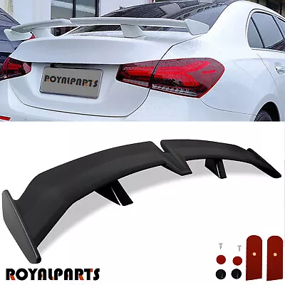 Universal Car Sedan 55  Trunk Spoiler PRO Style Matte Black Drill-free Rear Wing • $84.99