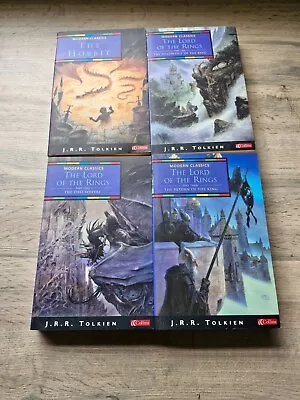 The Lord Of The Rings Trilogy & The Hobbit Books Set Collins In Case • £15