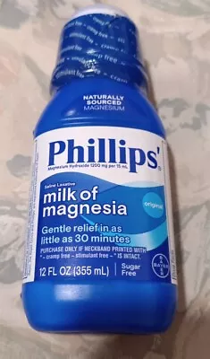 Bayer Philips Milk Of Magnesia Saline Laxative 12 Fl Oz (355 Ml).         /74 • $12