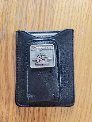 Snap On Tools 85 Anniversary Leather Money Clip  Cc Holder Collectible New Rare • $34.99