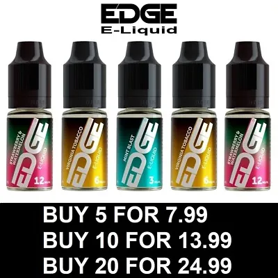 Edge Liquid Core E-Liquid 10ml Vape Juice 5 10 20 Packs 10ml Bottles Assorted • £7.99