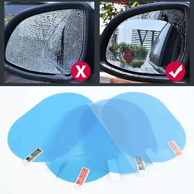 4 Pcs Car Rearview Mirror Water-proof Anti Fog Rain Film Side Glass Set • £2.64