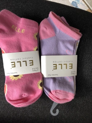 £10 • Buy Elle No Show Socks. Pink/Purple 2 Packs (6 Socks In Total)