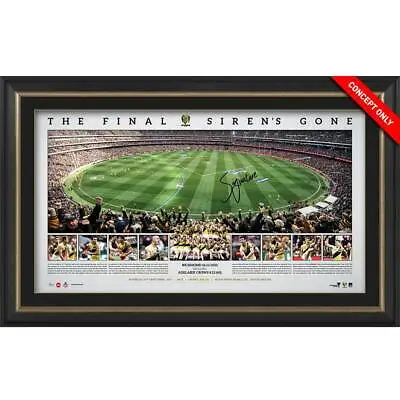 $495 • Buy Richmond Tigers 2017 Premiers Trent Cotchin Signed Framed Final Siren Panoramic