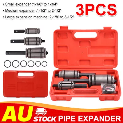 3 Pieces Tail Pipe Expander Set Muffler Exhaust Pipe Dent Auto Remover Tool Kit • $39.95