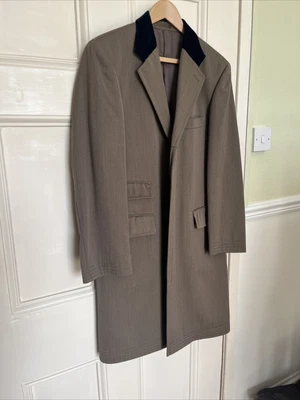 £399 • Buy Amazing Henry Poole Savile Row Gentleman’s Covert Coat Great Field Overcoat 38