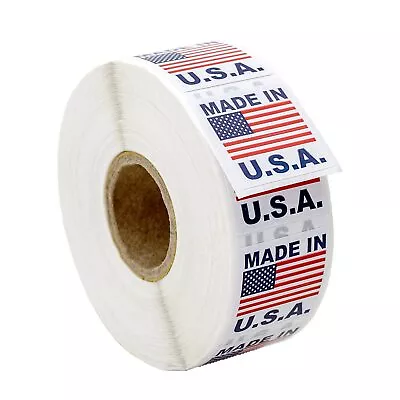 Made In USA Pre-Printed Labels Stickers With Permanent Adhesive On 1  Core (1... • $13.89