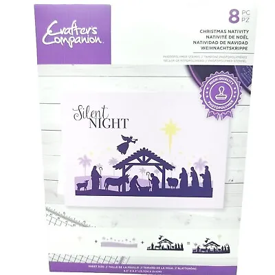$6.15 • Buy Crafter's Companion CHRISTMAS NATIVITY Photopolymer Stamps 8pc 6.2  X 8.3 