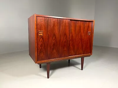 EB6552 Vintage Danish Rosewood Cupboard Compact Sideboard Retro MCM MWOO • £300