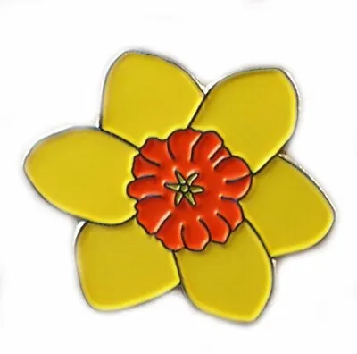 Welsh Daffodil Metal Enamel Pin Badge Wales Yellow Flower  • £2.97