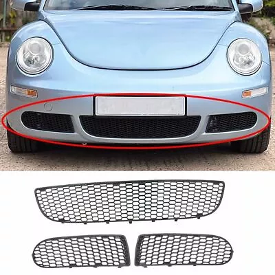 3Pcs Front Center + Side Grille Grill Bumper Bezel Cover For 2006-2010 VW Beetle • $60.49