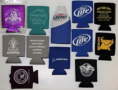 Lot Of 12 Koozies Can Coolers ~ Boeing Bike Miller Lite Etc  • $9.99