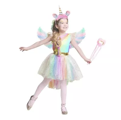 Kids Pink Fancy Dress Angel Fairy  Xmas Halloween Nativity Costume Party Outfit • £7.99