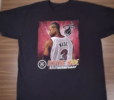 Dwayne Wade T-shirt Men's Size XL Miami Heat NBA Championship Double Sided • $17.99