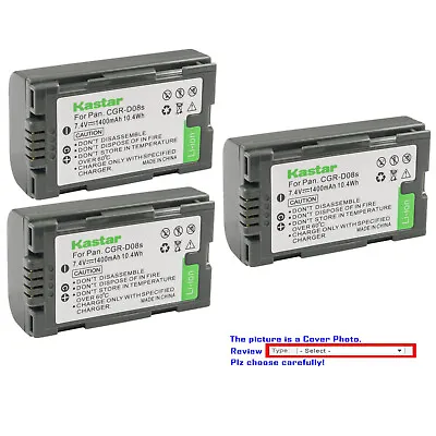 Kastar Replacement Battery Pack For Panasonic CGR-D08 NV-MX7DEN NV-MX300 NV-GS3 • $11.99