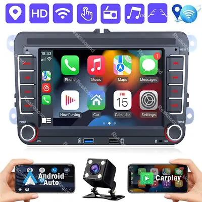 For VW Golf MK5 MK6 Jetta Passat Apple CarPlay Android 13.0 Car GPS Stereo Radio • $112.99