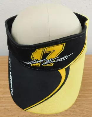 DeWalt Racing Matt Kenseth Black And Gold Visor Strap Back Hat • $10.36