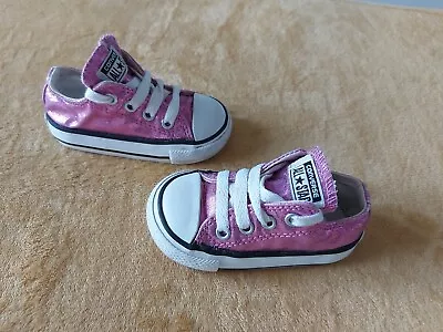 Good Condition Baby Girls Converse Pumps Size Infant 4 • £3.99