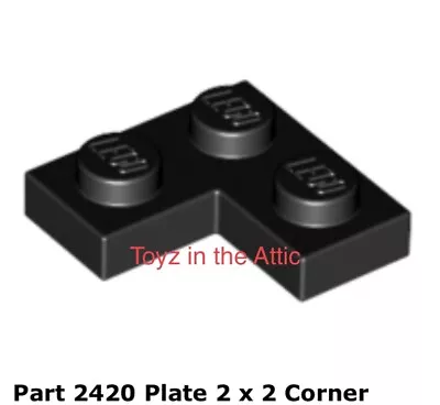 Lego 1x 2420 Black Plate 2 X 2 Corner 6848 Futuron • $5.09