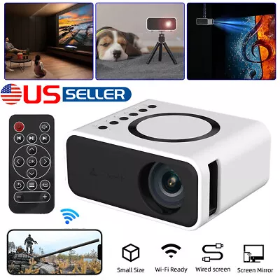 HD WIFI Mini Projector Portable Home Theater Projector LED HD 1080P 7500 Lumens • $39.99