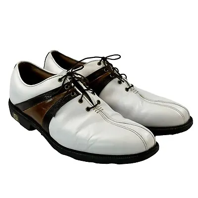 FootJoy FJ Icon Golf Shoes Waterproof Leather Men' Sz 11.5 M Iguana Saddle 52155 • $24.95