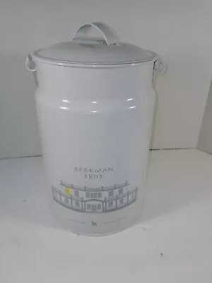 Beekman 1802 Goat Milk Dairy Farm Old Fashioned Tin Can Empty Jug White • $12.99