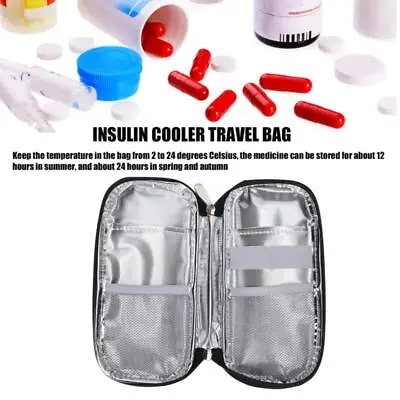 Medical Insulin Cooling Bag Diabetic Travel Case Protector Pocket UK • £8.30