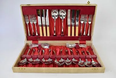 Sifelia Stainless Steel Arthur T Dexter Canteen Of Cutlery In Case 32 Piece • £19.99