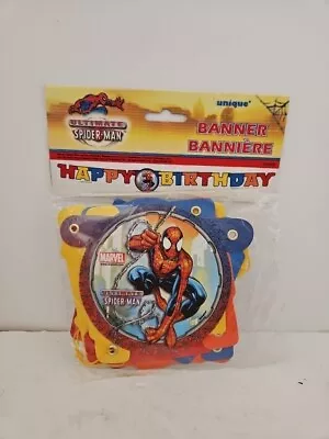  Spiderman Marvel Happy Birthday Kids Banner Comic Book Hero • $5