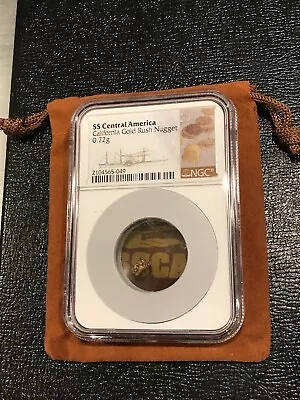 Ngc 0.72 Gram 1857 Ss Central America Shipwreck Of California Gold Rush Nugget-g • $195.99